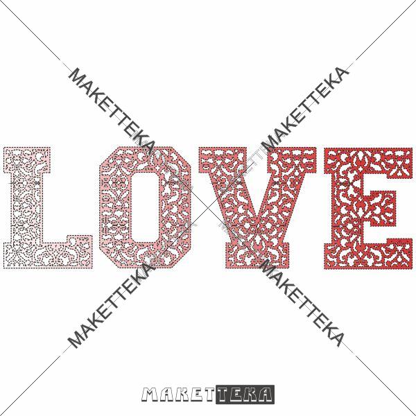Декор "Love" флажок