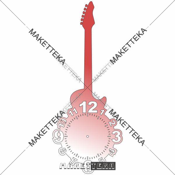 Макет "Гитара" часы