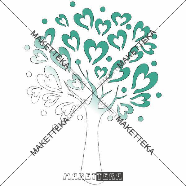 Декор "Дерево" сердце, Decor "Tree" heart