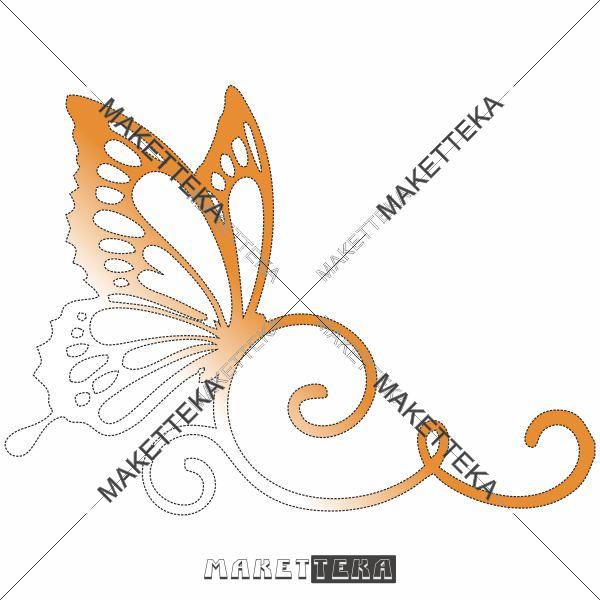 Декор "Бабочка", Decor "Butterfly"